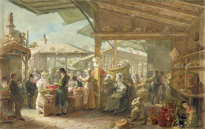 Old Covent Garden Market by George Snr Scharf